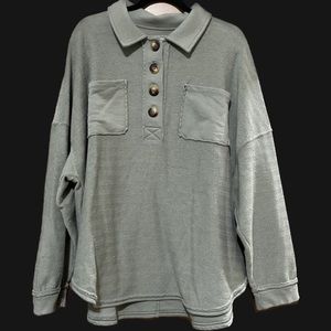 Oversized Button-Up | Light Green